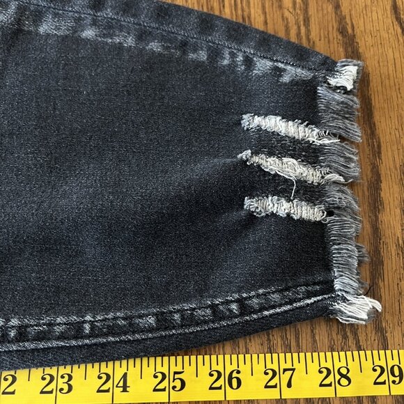 Kancan Women Distressed High Rise Ankle Black Stretch Denim Jean Size 22 - Picture 10 of 11
